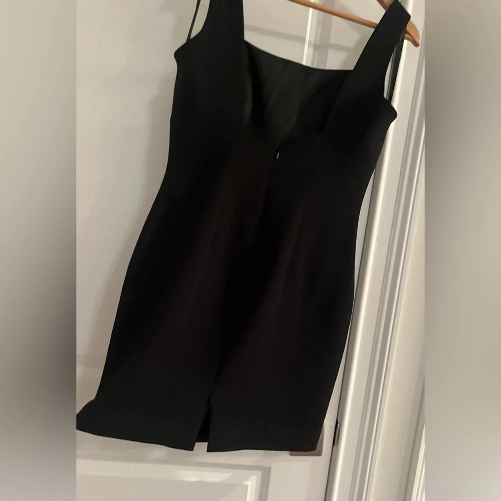 Andrea Polizzi for Rex Lester petite Sz. 12 square neckline dress black - Picture 7 of 9